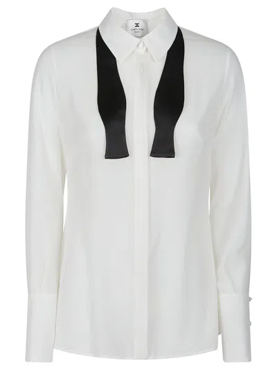Elisabetta Franchi Long Sleeve Shirt In Avorio