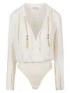 Elisabetta Franchi Long Sleeve Shirt Body In White