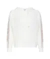 Elisabetta Franchi Long Sleeve Sweatshirt In White