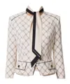 Elisabetta Franchi Light Beige Tailored Jacket In White