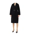 Elisabetta Franchi Long-sleeved Coat In Black