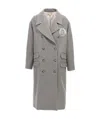 Elisabetta Franchi Long-sleeved Coat In Gray