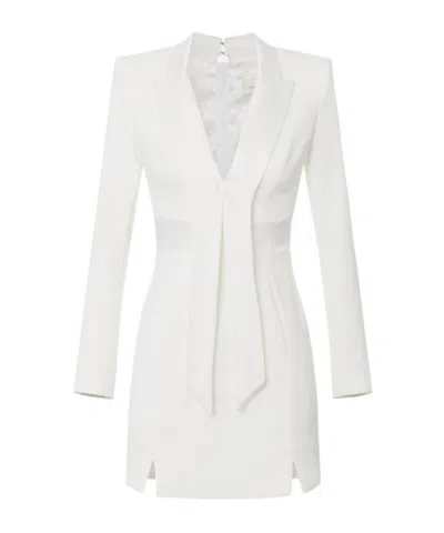 Elisabetta Franchi Long-sleeved Dress In White