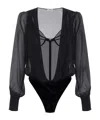 Elisabetta Franchi Long-sleeved Jumpsuit In Black