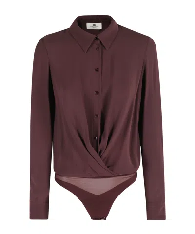 ELISABETTA FRANCHI TWISTED BUTTONED BODYSUIT