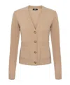 Elisabetta Franchi Long-sleeved Knitted Cardigan In Nude