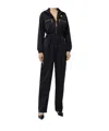 Elisabetta Franchi Long-sleeved Overalls In Black