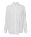 Elisabetta Franchi Long-sleeved Poplin Shirt In White