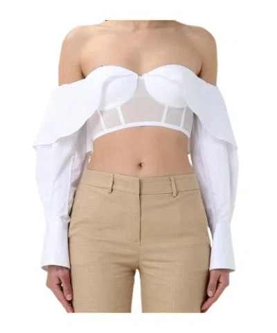 Elisabetta Franchi Long-sleeved Shirt In White