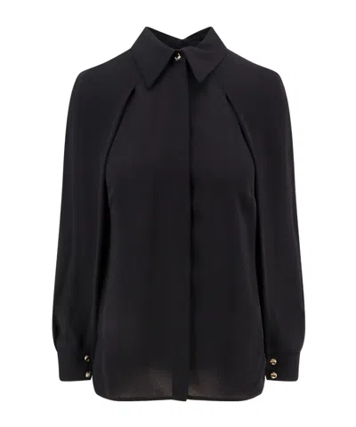 Elisabetta Franchi Long-sleeved Shirt In Black