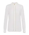 Elisabetta Franchi Shirt With Lettering Bands In White