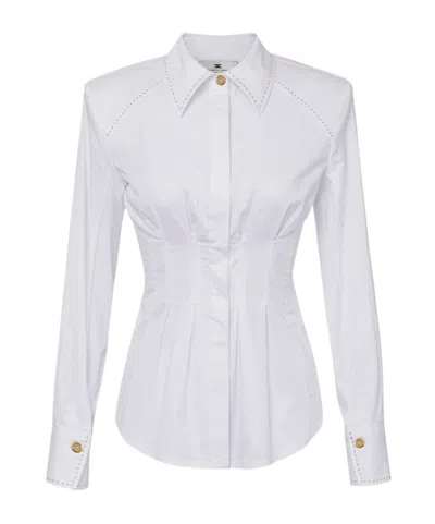 Elisabetta Franchi Long-sleeved Shirt In White