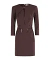 Elisabetta Franchi Merlot Midi Dress With Zipper Detailing In Brown