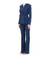 Elisabetta Franchi Long-sleeved Suit And Trouser Set In Blue