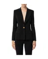 Elisabetta Franchi Single-breasted One Button Jacket In Black