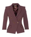 Elisabetta Franchi Bordeaux Jacket Gold-tone Buttons In Brown