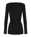 Elisabetta Franchi Long-sleeved Sweater In Black