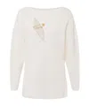 Elisabetta Franchi Long-sleeved Sweater In White