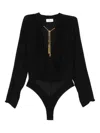 Elisabetta Franchi Long-sleeves Bodysuit In Black