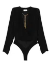 Elisabetta Franchi Long-sleeves Bodysuit In Black