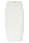 Elisabetta Franchi Slit Waist Length Pockets Detail In White