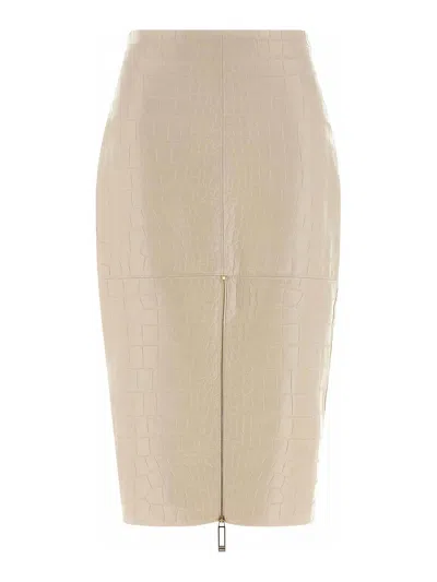 ELISABETTA FRANCHI FALDA SEMILARGA - BLANCO
