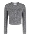 Elisabetta Franchi Salepepe Bouclé Cardigan In Gray