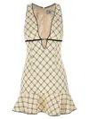 Elisabetta Franchi Lozenge Mini Dress