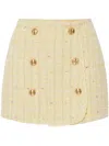 Elisabetta Franchi Button Skirt In Yellow