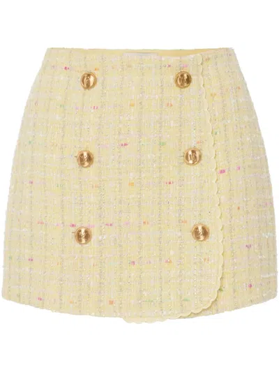 ELISABETTA FRANCHI LUREX BOUCLÉ MINI SKIRT