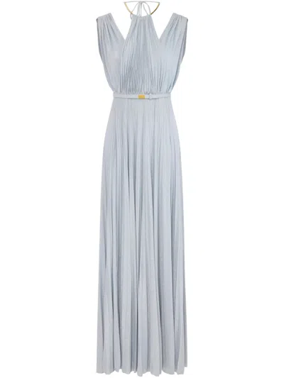 Elisabetta Franchi Lurex-detail Gown In Blue