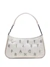 Elisabetta Franchi Lurex-detail Tweed Shoulder Bag In Grey