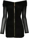 Elisabetta Franchi Lurex Mini Dress In 黑色