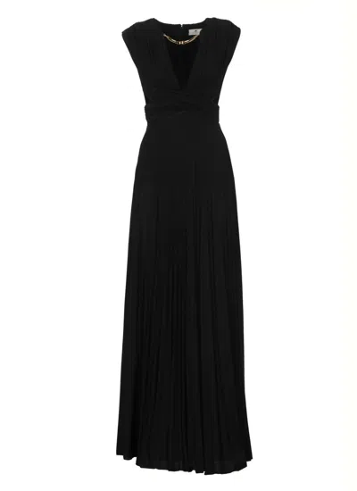Elisabetta Franchi Lurex Red Carpet Dress In Multi