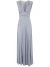 Elisabetta Franchi Red Carpet Lurex Jersey Dress In Gray