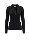 Elisabetta Franchi Lyocell Blend Sweater In Black