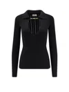 Elisabetta Franchi Lyocell Blend Sweater In Black
