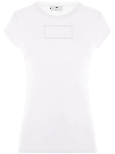 ELISABETTA FRANCHI AMERICAN SLEEVES T-SHIRT BY ELISABETTA FRANCHI,MA00451E2 270 CHALK
