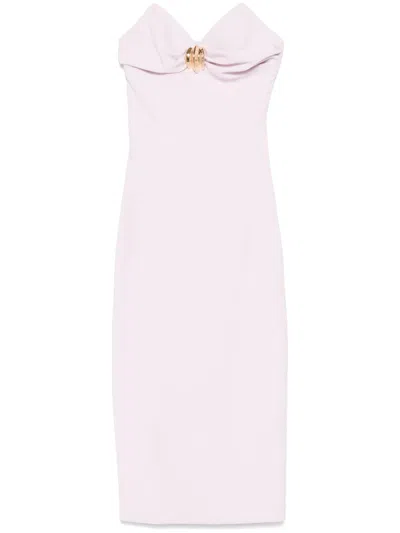 ELISABETTA FRANCHI MACRO-BOW CREPE MIDI DRESS