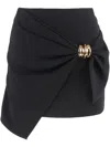 Elisabetta Franchi Macro-bow Crepe Mini Skirt In Black