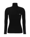 Elisabetta Franchi Maglia A Costine Con Taschino Nero In Black