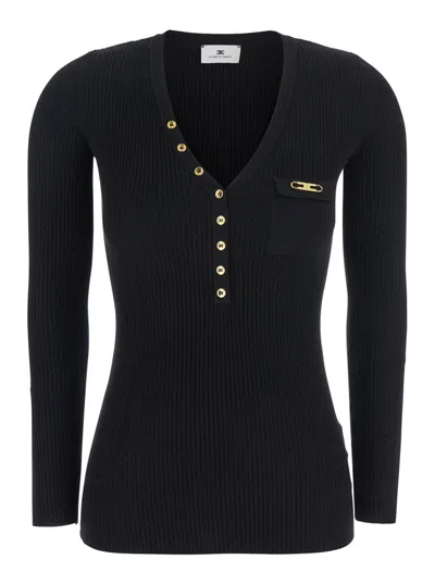 Elisabetta Franchi Maglia Tricot In Black