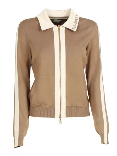 Elisabetta Franchi Maglia Tricot In Brown