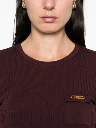 Elisabetta Franchi Maglia Tricot In Red