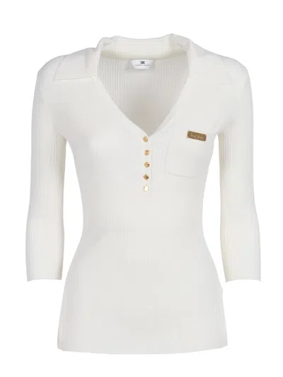 Elisabetta Franchi Maglia Tricot In White
