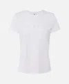 Elisabetta Franchi Chalk Cotton Knit Top In White