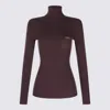Elisabetta Franchi Dark Red Knitwear In Brown