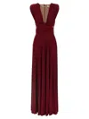 Elisabetta Franchi 'red Carpet' Dress In Burgundy