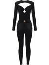 Elisabetta Franchi Maxi Bow Jumpsuit In Schwarz