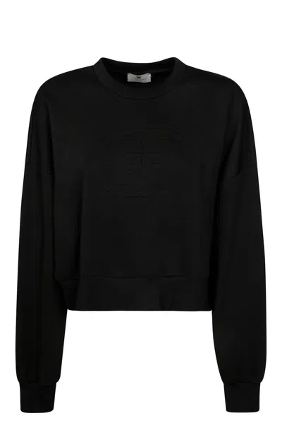 ELISABETTA FRANCHI MAXI LOGO EMBOSSED SWEATSHIRT